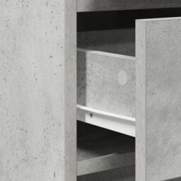 Berkfield Home 3 Piece Dressing Table Set with LED Concrete Grey Engineered Wood - thumbnail 9