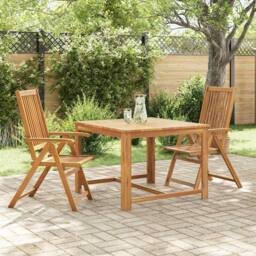Berkfield Home Durable Folding Garden Chairs 2 pcs Solid Acacia Wood Brown - thumbnail 1
