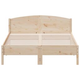Berkfield Home Bed Frame without Mattress 140x200 cm Solid Wood Pine in Brown - thumbnail 4