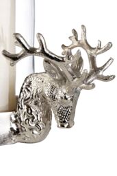 Orsina Hurricane Candle Holder, 2 Stag Head Design Candle Holder, Transparent Candlestick Holder in Clear - thumbnail 4