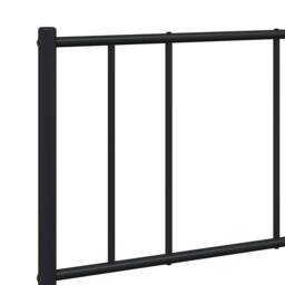 Berkfield Home Metal Bed Frame with Headboard & Footboard Black 140x190 cm - thumbnail 9