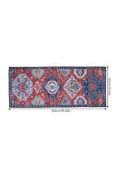 Living and Home Bohemian-Inspired Non-Slip Runner Rug in Red - Size: 50 cm x 120 cm - thumbnail 8