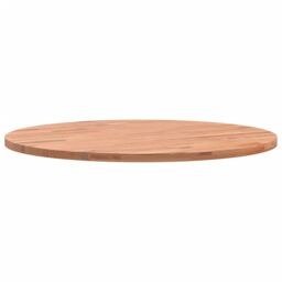 Berkfield Home Table Top Ã˜50x1.5 cm Round Solid Wood Beech in Brown - Size: 50x1.5 cm - thumbnail 5