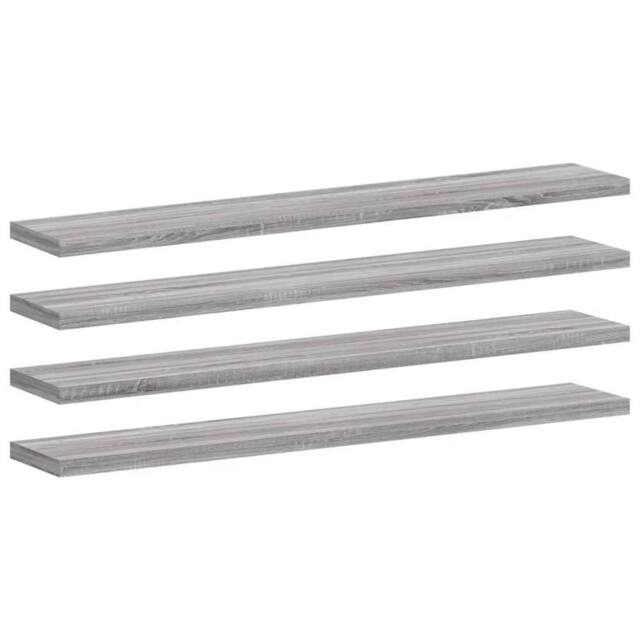 Berkfield Home Wall Shelves 4 pcs Grey Sonoma 60x10x1.5 cm Engineered Wood - image 1