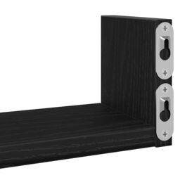 Berkfield Home Wall Shelves 3 pcs Black Oak Engineered Wood - thumbnail 9