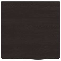 Berkfield Home Beautiful Wall Shelf Dark Grey 40x40x(2-4) cm Treated Solid Wood Oak in Dark Brown - thumbnail 4