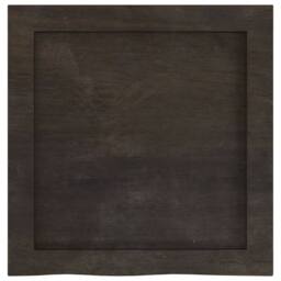 Berkfield Home Beautiful Wall Shelf Dark Grey 40x40x(2-4) cm Treated Solid Wood Oak in Dark Brown - thumbnail 5
