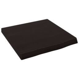 Berkfield Home Beautiful Wall Shelf Dark Grey 40x40x(2-4) cm Treated Solid Wood Oak in Dark Brown - thumbnail 3