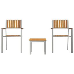 Berkfield Home 3 Piece Garden Dining Set Solid Wood Acacia in Brown - thumbnail 7