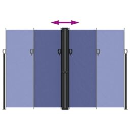 Berkfield Home Retractable Side Awning Blue 220x1200 cm - thumbnail 5