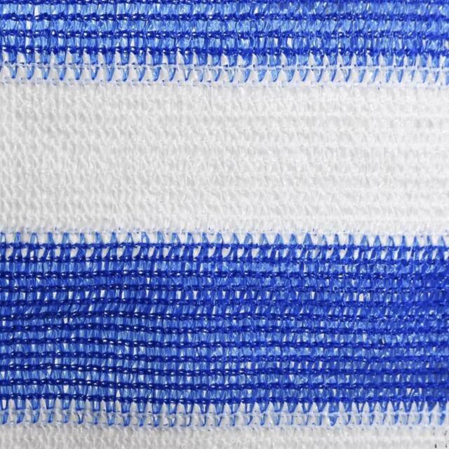 Berkfield Home Fabric Balcony Screen Blue & White 90x400 cm HDPE - image 1