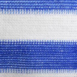 Berkfield Home Fabric Balcony Screen Blue & White 90x400 cm HDPE - thumbnail 1