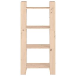 Berkfield Home Book Cabinet/Room Divider 60x35x125 cm Solid Wood in Brown - Size: 60 x 35 x 125 cm - thumbnail 3