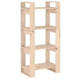 Berkfield Home Book Cabinet/Room Divider 60x35x125 cm Solid Wood in Brown - Size: 60 x 35 x 125 cm - thumbnail 2