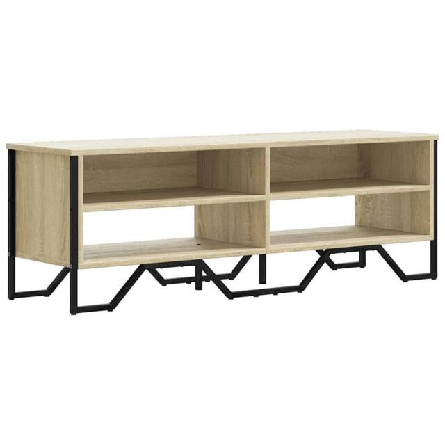 Berkfield Home TV Cabinet Sonoma Oak 122x34x41 cm Engineered Wood in Light Tan - Size: 122 x 34 x 41 cm - image 1