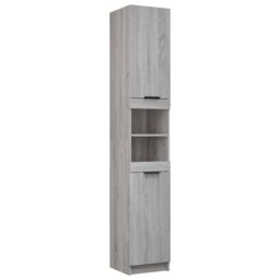 Berkfield Home Bathroom Cabinet Grey Sonoma 32x34x188.5 cm Engineered Wood - thumbnail 2