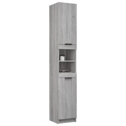 Berkfield Home Bathroom Cabinet Grey Sonoma 32x34x188.5 cm Engineered Wood - thumbnail 5
