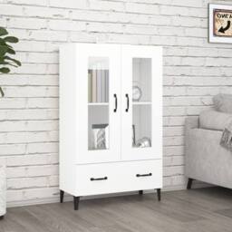 Berkfield Home Highboard White 70x31x115 cm Engineered Wood - Size: 70 x 31 x 115 cm - thumbnail 2