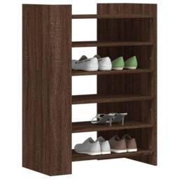 Berkfield Home Shoe Cabinet Brown Oak 74.5x37.5x100 cm Engineered Wood - thumbnail 1