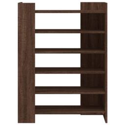 Berkfield Home Shoe Cabinet Brown Oak 74.5x37.5x100 cm Engineered Wood - thumbnail 4
