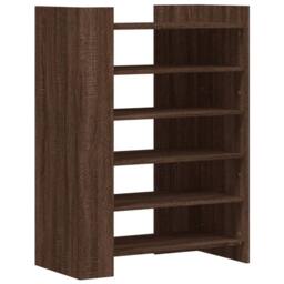 Berkfield Home Shoe Cabinet Brown Oak 74.5x37.5x100 cm Engineered Wood - thumbnail 3