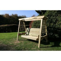 Churnet Valley Garden Furniture Ltd Cottage Swinging Seat Hammock- Sits 3, Min. Assembly Required in Brown - thumbnail 4
