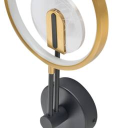 Wyld and Coco LED Wall Lamp - Brass Tone Black Base Silicone Trim in Bronze - thumbnail 6