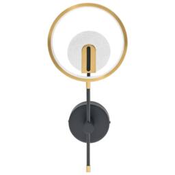 Wyld and Coco LED Wall Lamp - Brass Tone Black Base Silicone Trim in Bronze - thumbnail 4