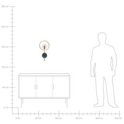 Wyld and Coco LED Wall Lamp - Brass Tone Black Base Silicone Trim in Bronze - thumbnail 8