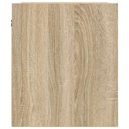 Berkfield Home Wall-Mounted Bedside Cabinet Sonoma Oak 38x34x40 cm in Brown - Size: 38 x 34 x 40 cm - thumbnail 7