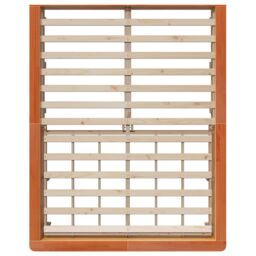 Berkfield Home Bed Frame with Lift-up Storage, Wax Brown, 150 x 200 cm, Solid Pine Wood in Brown - Size: 150 x 200 cm - thumbnail 8