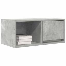 Berkfield Home TV Cabinet Concrete Grey 60x31x25.5 cm Engineered Wood - thumbnail 4