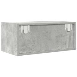 Berkfield Home TV Cabinet Concrete Grey 60x31x25.5 cm Engineered Wood - thumbnail 8