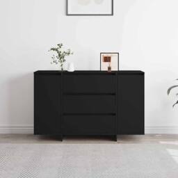 Berkfield Home Sideboard Black 120x41x75 cm Engineered Wood - Size: 120 x 41 x 75 cm - thumbnail 4