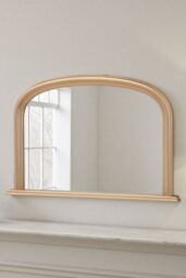Yearn Mirrors Overmantle Arched Contemporary Mirror Gold 112(w)x77cm(h) in Metallic Gold - thumbnail 1