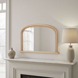 Yearn Mirrors Overmantle Arched Contemporary Mirror Gold 112(w)x77cm(h) in Metallic Gold - thumbnail 4