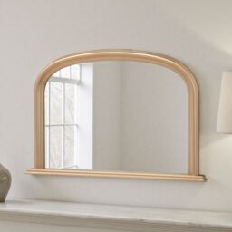 Yearn Mirrors Overmantle Arched Contemporary Mirror Gold 112(w)x77cm(h) in Metallic Gold - thumbnail 2