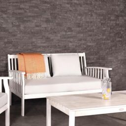 Charles Bentley Acacia White Washed 4 Piece Garden Outdoor Lounge Set in Natural - thumbnail 2