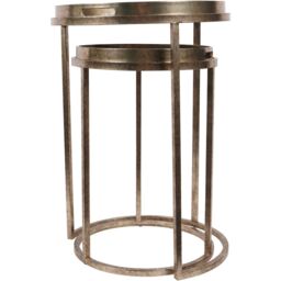 Libra Interiors Palm Tree Set Of 2 Side Tray Tables in Gold - thumbnail 2