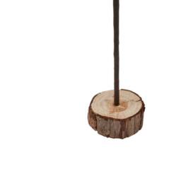 Lemon Pavilion Furniture and Decor Large Snowy Spindle Tree in Wood Log - Plastic - Height 35 cm - Brown - thumbnail 3