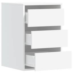 Berkfield Home Corner Chest of Drawers White 40x41x58 cm Engineered Wood - Size: 40 x 41 x 58 cm - thumbnail 5