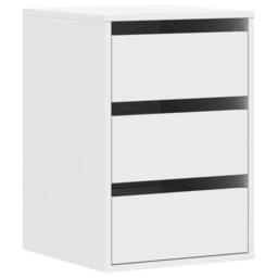 Berkfield Home Corner Chest of Drawers White 40x41x58 cm Engineered Wood - Size: 40 x 41 x 58 cm - thumbnail 2