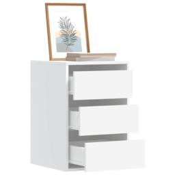 Berkfield Home Corner Chest of Drawers White 40x41x58 cm Engineered Wood - Size: 40 x 41 x 58 cm - thumbnail 1