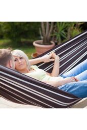 Amazonas Barbados Family Hammock - Brazilian Cotton, Cocoon Style in Brown - thumbnail 2