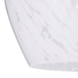 Happy Homewares Contemporary Designer Opal White Snowflake Glass Pendant Ceiling Lighting Shade - thumbnail 3