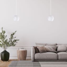 Happy Homewares Contemporary Designer Opal White Snowflake Glass Pendant Ceiling Lighting Shade - thumbnail 7