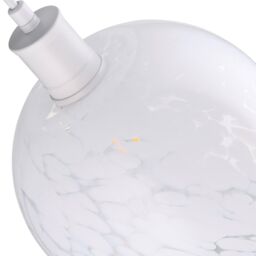 Happy Homewares Contemporary Designer Opal White Snowflake Glass Pendant Ceiling Lighting Shade - thumbnail 5