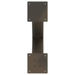 Berkfield Home Coffee Table Legs X-Shaped 2 pcs Natural Steel 50x(42-43) cm Steel in Brown - thumbnail 7
