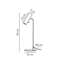 Nordlux Modern Indoor Table Lamp Black Metal GU10 Adjustable Head - Mains Powered, IP20 - thumbnail 2