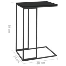 Berkfield Home Side Table Black 40x30x59 cm Engineered Wood - Size: 40 x 30 x 59 cm - thumbnail 7